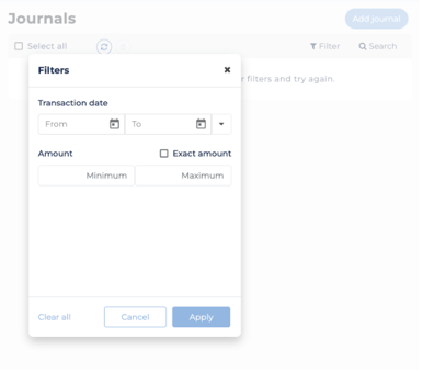 JOURNAL FILTERS ARBO HELP