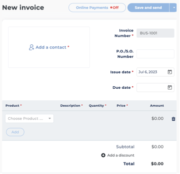 NEW INVOICE ARBO HELP